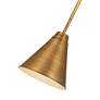 6_Eaton 12" Wide Rubbed Brass Cone Mini Pendant more views