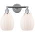 Eaton 15" 2-Light Polished Chrome Bath Light w/ Matte White Shade
