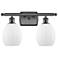Eaton 16" 2-Light Oil Rubbed Bronze Bath Light w/ Matte White Shade