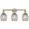 Eaton 23.5" Wide 3 Light Antique Brass Bath Vanity Light With Clear Sh