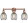 Eaton 23.5" Wide 3 Light Antique Copper Bath Vanity Light With Clear S