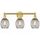 Eaton 23.5" Wide 3 Light Satin Gold Bath Vanity Light With Clear Shade