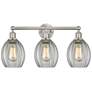 Eaton 24" 3-Light Brushed Satin Nickel Bath Light w/ Clear Shade