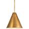 Eaton 24" Wide Rubbed Brass Pendant Light