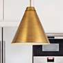 2_Eaton 24" Wide Rubbed Brass Pendant Light