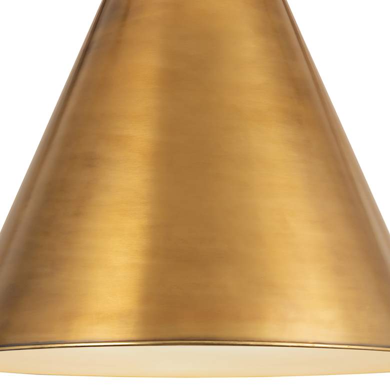 Image 4 Eaton 24" Wide Rubbed Brass Pendant Light more views