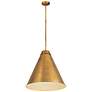 6_Eaton 24" Wide Rubbed Brass Pendant Light more views