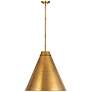 7_Eaton 24" Wide Rubbed Brass Pendant Light more views