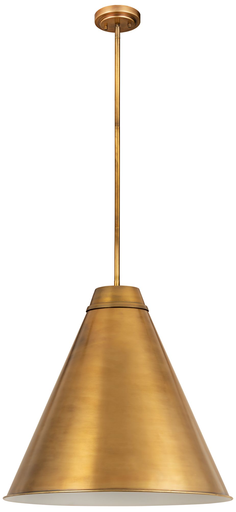Eaton 24" Wide Rubbed Brass Pendant Light in scene