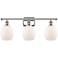 Eaton 26" 3-Light Polished Nickel Bath Light w/ Matte White Shade