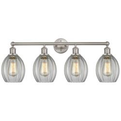 Eaton 33" 4-Light Brushed Satin Nickel Bath Light w/ Clear Shade