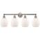 Eaton 33" 4-Light Brushed Satin Nickel Bath Light w/ Matte White Shade