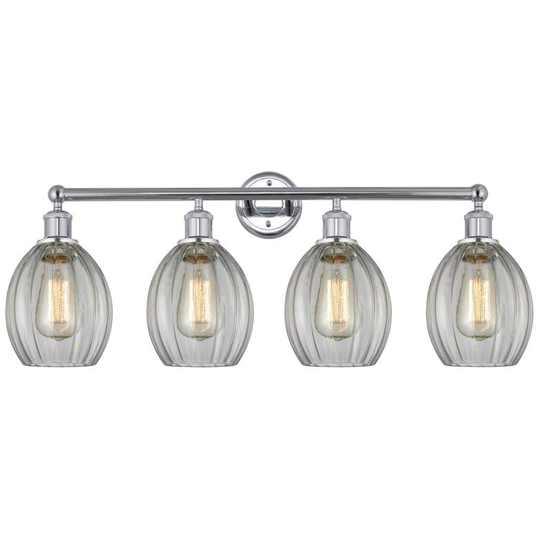 Image 1 Eaton 33" 4-Light Polished Chrome Bath Light w/ Clear Shade