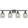 Eaton 36" Wide 4 Light Oil Rubbed Bronze Bath Vanity Light w/ Clear Sh