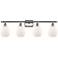 Eaton 36" Wide 4 Light Polished Chrome Bath Vanity Light w/ White Shad