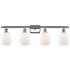 Eaton 36" Wide 4 Light Polished Chrome Bath Vanity Light w/ White Shad