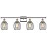 Eaton 36" Wide 4 Light Polished Nickel Bath Vanity Light w/ Clear Shad