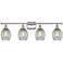 Eaton 36" Wide 4 Light Polished Nickel Bath Vanity Light w/ Clear Shad