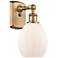 Eaton 6" Brushed Brass Sconce w/ Matte White Shade