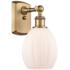 Eaton 6" Brushed Brass Sconce w/ Matte White Shade