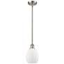 Eaton 6" Brushed Satin Nickel Mini Pendant w/ Matte White Shade