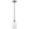 Eaton 6" Brushed Satin Nickel Mini Pendant w/ Matte White Shade
