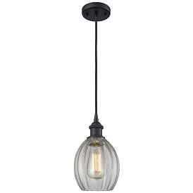 Image1 of Eaton 6" LED Mini Pendant - Matte Black - Clear Shade