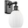 Eaton 6" Matte Black Sconce w/ Matte White Shade