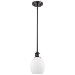 Eaton 6" Oil Rubbed Bronze Mini Pendant w/ Matte White Shade