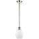 Eaton 6" Polished Nickel Mini Pendant w/ Matte White Shade