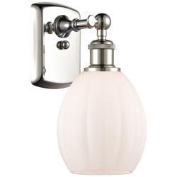 Eaton 6" Polished Nickel Sconce w/ Matte White Shade