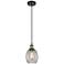 Eaton 6" Wide Black Brass Corded Mini Pendant w/ Clear Shade