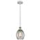 Eaton 6" Wide White and Polished Chrome Corded Mini Pendant w/ Clear S