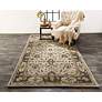 Thumbnail1 of Eaton 6548399 8'x11' Gray and Beige Persian Wool Area Rug