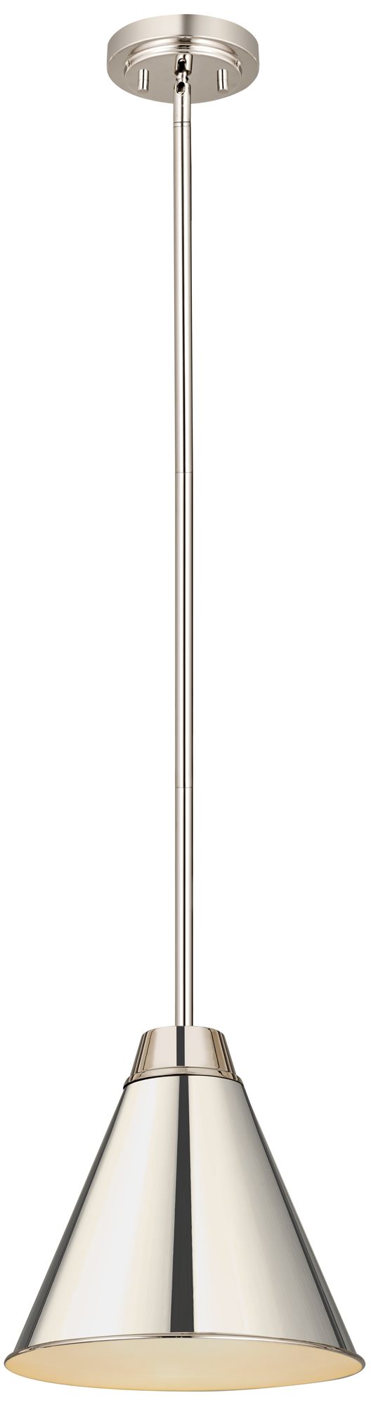 Eaton by Z-Lite Polished Nickel 12 inch 1 Light Pendant