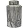 Eaton Gray Marble 16" High Ceramic Covered Jar