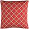 Eaton Red Diamond 22" Square Throw Indoor-Outdoor Pillow