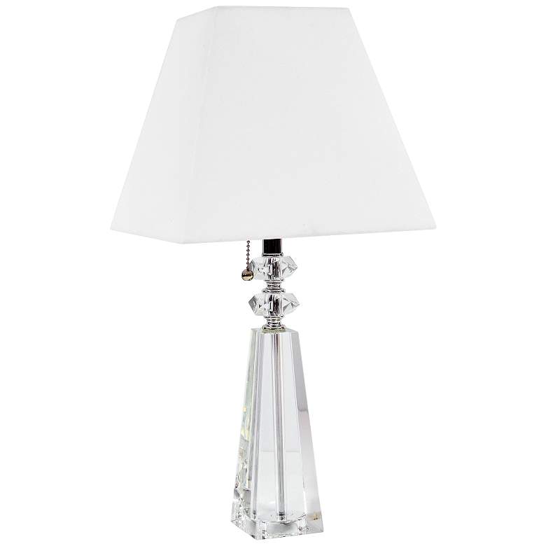 Image 1 Ebb 19 1/2 inch High Crystal Accent Table Lamp with Pull Chain