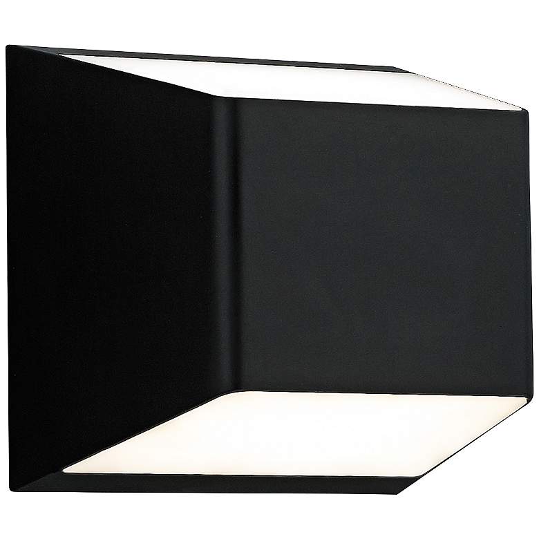 Image 1 Ebb 5 1/4 inchH Black Up and Down LED Outdoor Wall Light