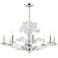 eBeaumont 37 1/2"W Polished Nickel Flower Chandelier