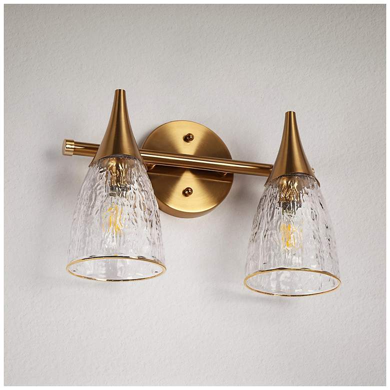 Image 2 Ebic 2-Light Gold Bathroom Vanity Light more views