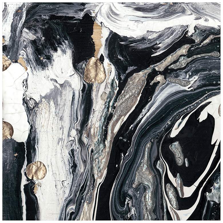 Image 3 Ebony and Ivory A 38" Square Tempered Glass Graphic Wall Art