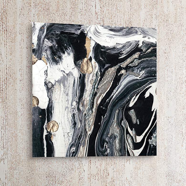 Image 2 Ebony and Ivory A 38" Square Tempered Glass Graphic Wall Art