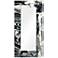 Ebony and Ivory Art Glass 36" x 72" Rectangular Wall Mirror