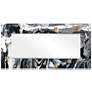 Ebony and Ivory Art Glass 36" x 72" Rectangular Wall Mirror in scene