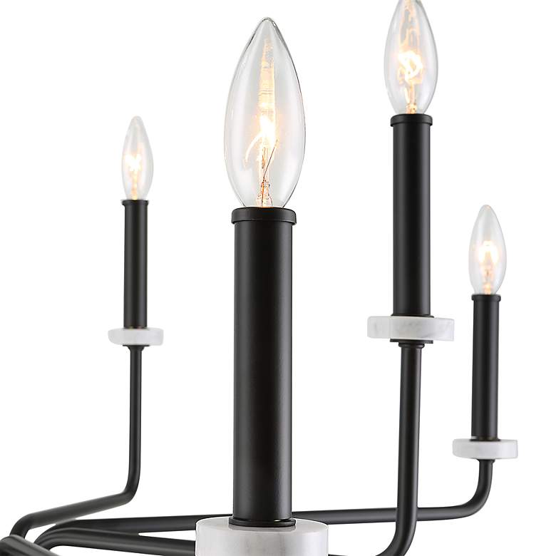 Image 5 Ebony Elegance 34" Wide Matte Black 8-Light Chandelier more views