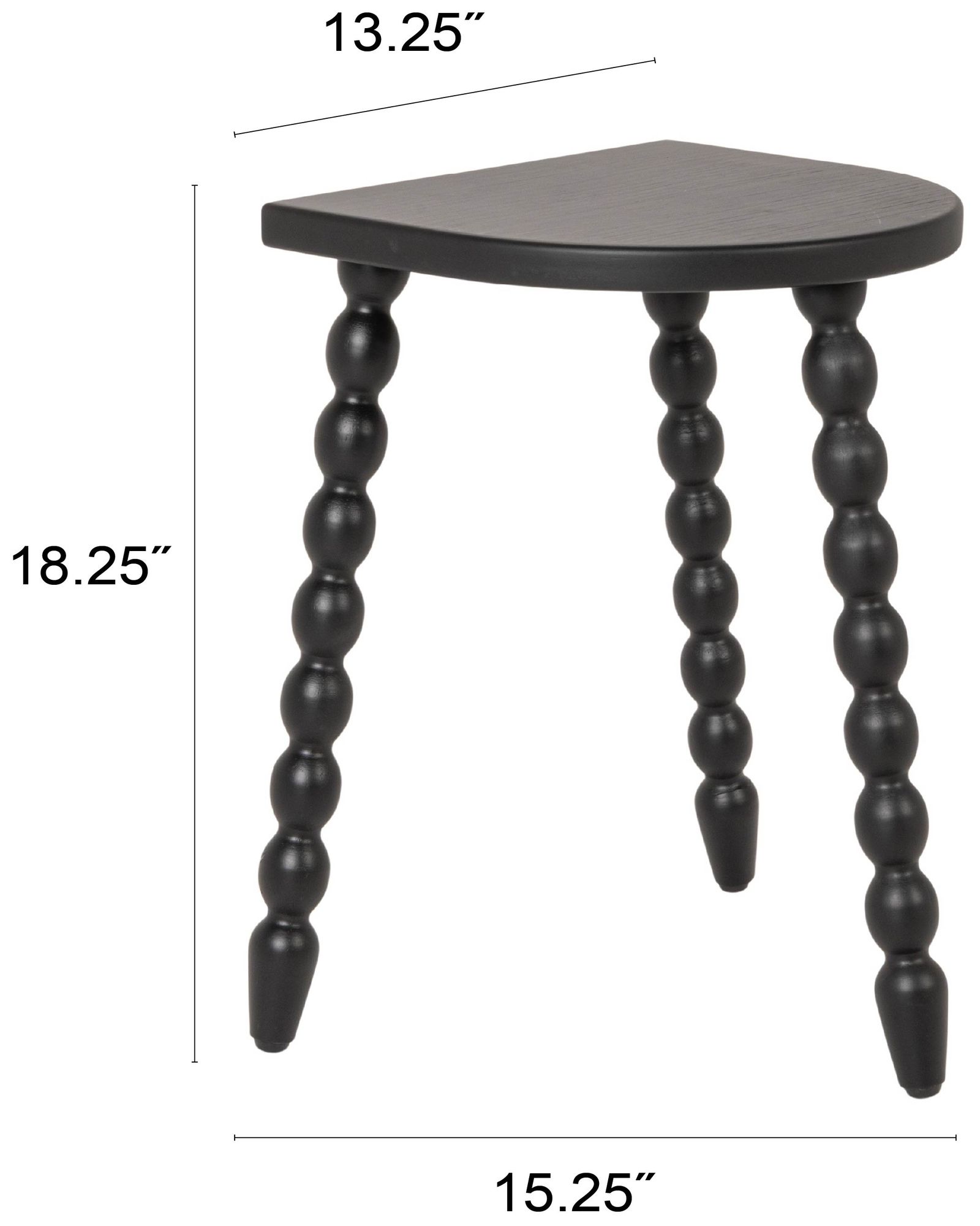 Image 3 Ebony Modern Rustic Side Table in Wood Veneer more views