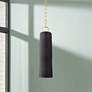 1_eBrookville 5" Wide Aged Brass Pendant Light with Black Ceramic