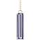 eBrookville 5" Wide Aged Brass Pendant Light with Blue Ceramic