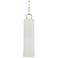 eBrookville 5" Wide Aged Brass Pendant Light with White Ceramic